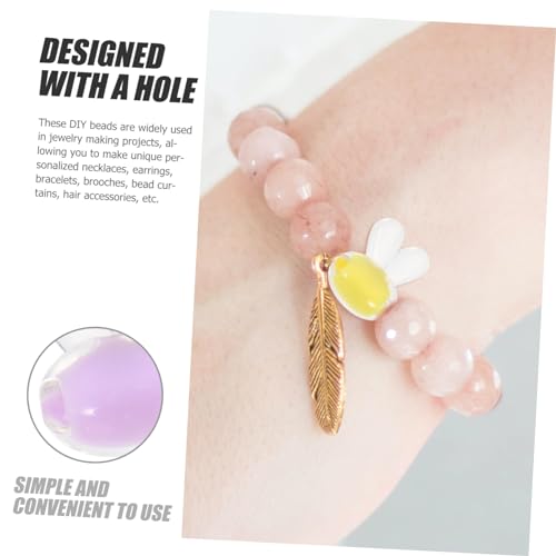 Hemobllo 100 Stück Acryl Hasenperlen mit Bunte Transparente Kaninchen DIY Schmuckperlen für Armbänder Halsketten Basteln Langlebiges Material Vielseitig für Kreative Handarbeiten von Hemobllo