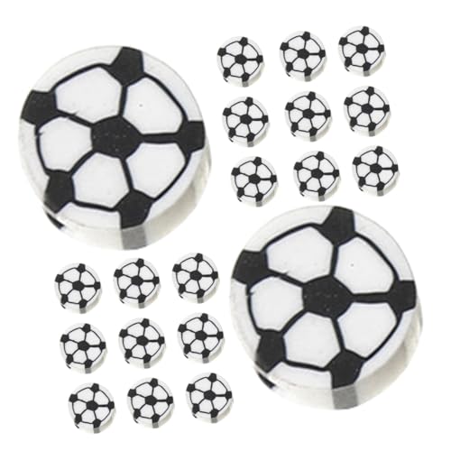 Hemobllo 100 Stück Fußball Bastelperlen Langlebigem Polymer Kleine Sportsperlen zum Auffädeln für DIY Armbänder Schlüsselanhänger und Schmuckherstellung Farbecht und Robust Hemobllo 100 Stück Fußball Bastelperlen Langlebigem Polymer Kleine Sportsperlen zum Auffädeln für DIY Armbänder Schlüsselanhänger und Schmuckherstellung Farbecht und Robust von Hemobllo