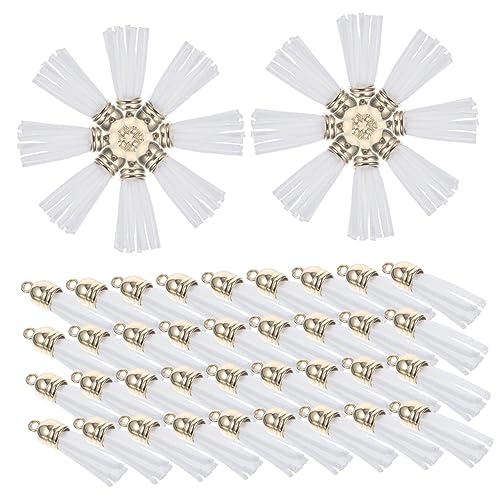 Hemobllo 100 Stück Leder Quasten Anhänger Schlüsselanhänger Basteln DIY Schmuck Anhänger Bunte Leder Quasten für Taschen Schlüssel Schmuck Zubehör Weiß Hemobllo 100 Stück Leder Quasten Anhänger Schlüsselanhänger Basteln DIY Schmuck Anhänger Bunte Leder Quasten für Taschen Schlüssel Schmuck Zubehör Weiß von Hemobllo
