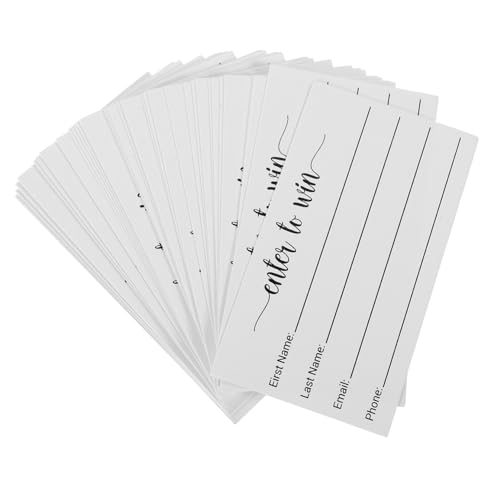 Hemobllo 100 Stück Mehrzweck Blanko Verlosungskarten Raffle Ticket Sheets für Gewinnspiele und Wettbewerbe Faltbare Eintragungsformulare für Faire Ziehungen bei Veranstaltungen und von Hemobllo