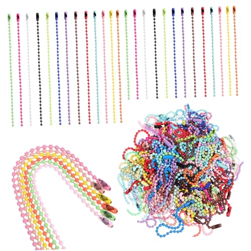 Hemobllo 100 Stück Teiliges Beaded Chain Ball Beads Ketten für Schlüsselanhänger und Dog Tag Langlebige Eisen Perlenkette in Mischfarben für DIY Schmuck Hemobllo 100 Stück Teiliges Beaded Chain Ball Beads Ketten für Schlüsselanhänger und Dog Tag Langlebige Eisen Perlenkette in Mischfarben für DIY Schmuck von Hemobllo