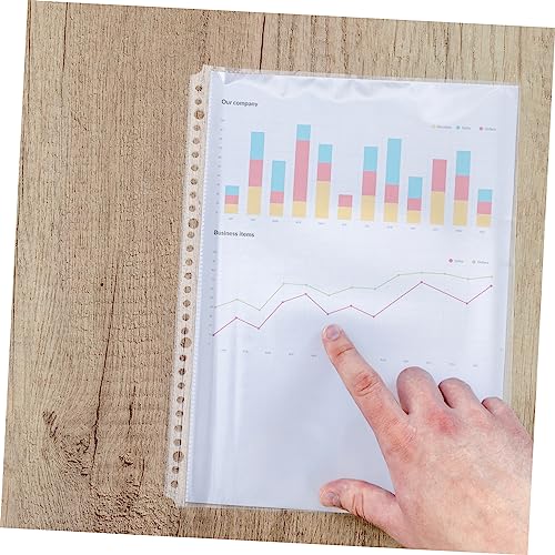 Hemobllo 100 Stück Teiliges Binder Pockets Transparente Einstecktaschen Ersatz Füllbeutel für Ordner Lose Schutzhüllen zur Sicheren Dokumentenaufbewahrung von Hemobllo