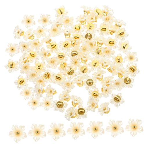 Hemobllo 100 Stück Teiliges Knöpfe in Blumenform Langlebig und Leicht Kreative Blüten Designs zum Annähen an Blusen Pullovern Hemden und DIY Nähprojekte von Hemobllo