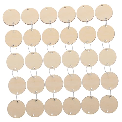 Hemobllo 100 Stück Teiliges Runde Holzscheiben mit Löchern Edelstahlringe Blanko Kalender und Geburtstagstags Vielseitig Beschreibbare Holzplättchen für DIY Bastelprojekte und Hemobllo 100 Stück Teiliges Runde Holzscheiben mit Löchern Edelstahlringe Blanko Kalender und Geburtstagstags Vielseitig Beschreibbare Holzplättchen für DIY Bastelprojekte und von Hemobllo