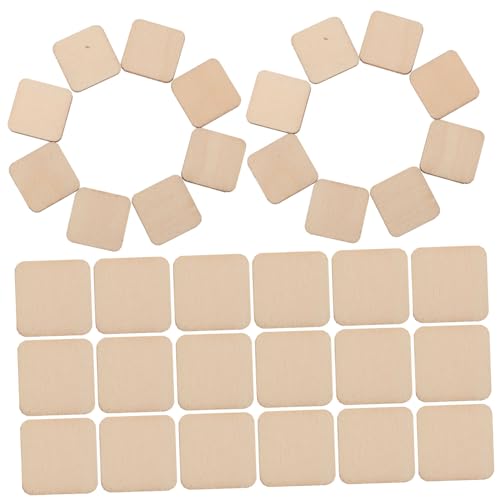 Hemobllo 100 Stück Unlackierte Holzplatten Quadratisch Natürliche Pappelholzstücke zum Bemalen DIY Holzscheiben für Kreative Bastelarbeiten Kindgerechte Holzplatten für Handwerk und Hemobllo 100 Stück Unlackierte Holzplatten Quadratisch Natürliche Pappelholzstücke zum Bemalen DIY Holzscheiben für Kreative Bastelarbeiten Kindgerechte Holzplatten für Handwerk und von Hemobllo