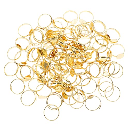 Hemobllo 100 Stück Verstellbare Ringrohlinge für Schmuckherstellung Teiliges DIY Ringe Basteln Basis mit Glatter Oberfläche Leichte Metallringe für Schmuckkreation Komfortabel und Hemobllo 100 Stück Verstellbare Ringrohlinge für Schmuckherstellung Teiliges DIY Ringe Basteln Basis mit Glatter Oberfläche Leichte Metallringe für Schmuckkreation Komfortabel und von Hemobllo