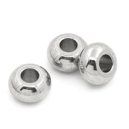 Hemobllo 100Stücke Edelstahlperlen Runde Spacer Perlen für DIY Schmuckherstellung Glatte Oberfläche Rostfrei für Armbänder und Metallperlen Zubehör Hemobllo 100Stücke Edelstahlperlen Runde Spacer Perlen für DIY Schmuckherstellung Glatte Oberfläche Rostfrei für Armbänder und Metallperlen Zubehör von Hemobllo