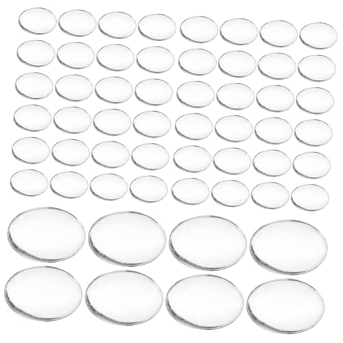 Hemobllo 100Stücke Glascabochons für Schmuckherstellung Transparente Cabochons für Foto Anhänger DIY Bastelbedarf für Halsketten und Armbänder von Hemobllo