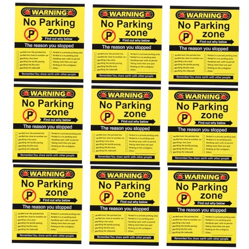 Hemobllo 100Stücke Humorvolle Parkverletzungskarten Lustige Notizen für Falschparker Effektive Warnschilder für Autos Einfache Lösung zur Verwaltung Unsachgemäßer Parksituationen von Hemobllo