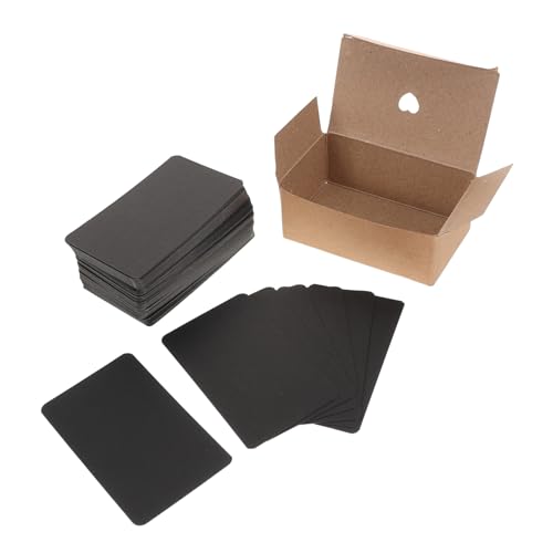 Hemobllo 100Stücke Leere Schwarze Spielkarten DIY Notizkarten für Kreative Projekte Lernen Unterhalten und Sammeln Stabil und Einfach zu Beschreiben Hemobllo 100Stücke Leere Schwarze Spielkarten DIY Notizkarten für Kreative Projekte Lernen Unterhalten und Sammeln Stabil und Einfach zu Beschreiben von Hemobllo