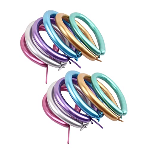 Hemobllo 100Stücke Metallische Lange Luftballons Für Partydekoration Hochwertige Latexballons Für Hochzeit Babyparty Vielseitig Einsetzbar Langlebig Und Farbenfroh von Hemobllo