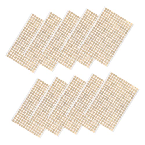Hemobllo 10Blätter Goldene Runde Aufkleber Selbstklebende aus Kupferpapier für Organisation Beschriftung und Farbmarkierung pro Vielseitig Einsetzbar von Hemobllo