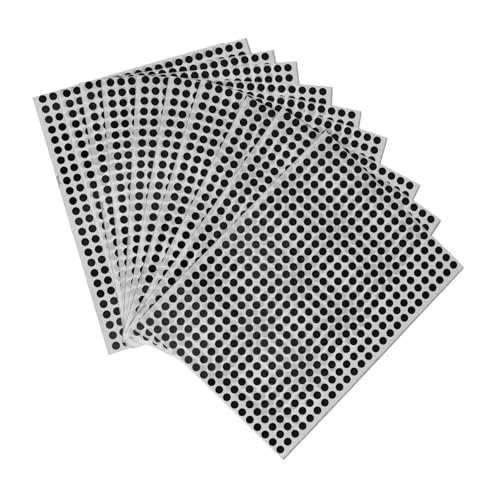 Hemobllo 10Blätter Kreisaufkleber Schwarze Punktetiketten Runde Farbcodierung für Einfache Organisation und Beschriftung für Büro DIY und Heimwerkerprojekte von Hemobllo
