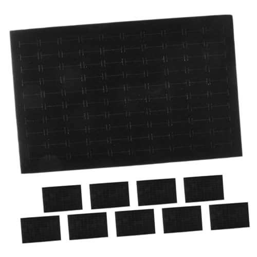 Hemobllo 10Er Schachtel Schwammmatte Schmuckeinsätze Einlegepolster für Schmuckbeutel Ring-Organizer-Schwammpolster Schmuckeinlage Schmuckschwamm-Einlegematten Black von Hemobllo