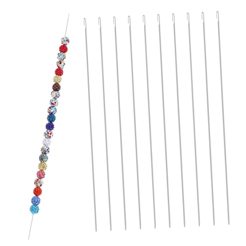 Hemobllo 10Stücke DIY Perlennadeln Rostfreie Perlensticknadeln zum Einfädeln von Schmuck für Anfänger und Fortgeschrittene für Einfache und Schnelle Verarbeitung von Perlen von Hemobllo