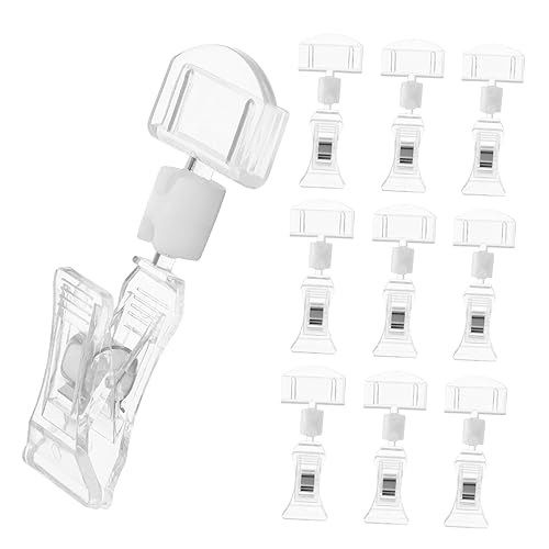 Hemobllo 10Stücke Etikettenhalter mit Drehbarem Clip Acryl Preisschildständer für Verkaufsanzeigen für Supermärkte und Produktpräsentationen von Hemobllo