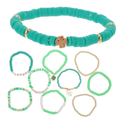 Hemobllo 10Stücke Teiliges Patrick's Day Armband mit Anhänger Farbenfrohen Perlen für Damen Partygeschenk Handgelenkdekoration für Besondere Anlässe und Tägliches Hemobllo 10Stücke Teiliges Patrick's Day Armband mit Anhänger Farbenfrohen Perlen für Damen Partygeschenk Handgelenkdekoration für Besondere Anlässe und Tägliches von Hemobllo