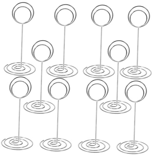 Hemobllo 10Stücke Tischkartenhalter mit Spiralbasis Elegante Fotoclips für Hochzeiten Geburtstagsfeiern und Veranstaltungen Stabil für Karten und Fotos von Hemobllo
