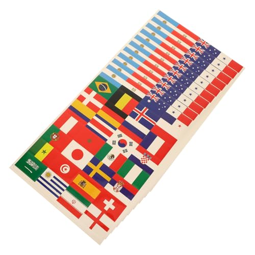 Hemobllo 10blätter Teiliges Von Wasserdichten Flaggenaufklebern Selbstklebende Weltflaggen-Sticker Für Gesicht Und Für Sportveranstaltungen Und Feiern von Hemobllo
