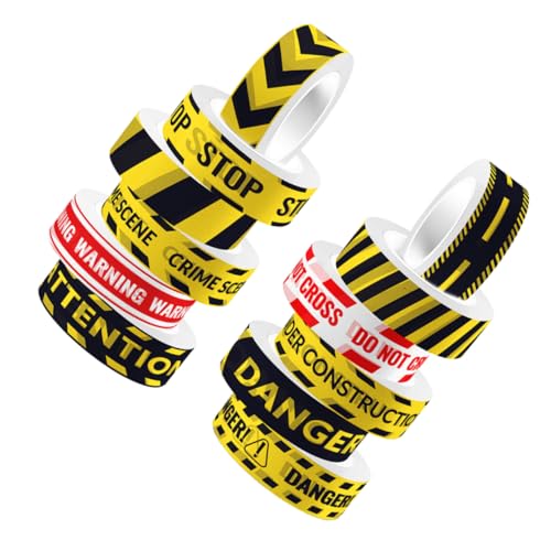 Hemobllo 12 Rollen Caution Line Washi Tape Set Dekoratives Scrapbooking Klebeband Selbstklebend Leicht Abreißbar Farbintensiv für DIY Basteln Journaling Langlebig Schadstofffrei Hemobllo 12 Rollen Caution Line Washi Tape Set Dekoratives Scrapbooking Klebeband Selbstklebend Leicht Abreißbar Farbintensiv für DIY Basteln Journaling Langlebig Schadstofffrei von Hemobllo
