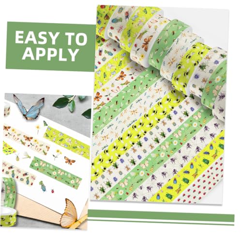 Hemobllo 12 Rollen Transparentes Washi Tape mit Insekten Design Handreißbar Stark Haftend Vielseitig für Scrapbooking DIY Journaling und Geschenkverpackungen für Bastelprojekte Hemobllo 12 Rollen Transparentes Washi Tape mit Insekten Design Handreißbar Stark Haftend Vielseitig für Scrapbooking DIY Journaling und Geschenkverpackungen für Bastelprojekte von Hemobllo