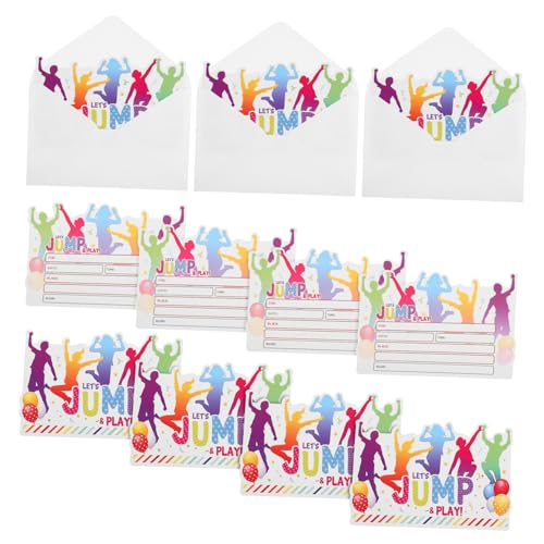 Hemobllo 12 Sätze Party-Einladungskarte gruselige Geburtstagseinladungen Karten einladen Jump-Geburtstagseinladungen Einladungen zu Kostümpartys Einladungen zur Weihnachtsfeier Papier Weiß von Hemobllo