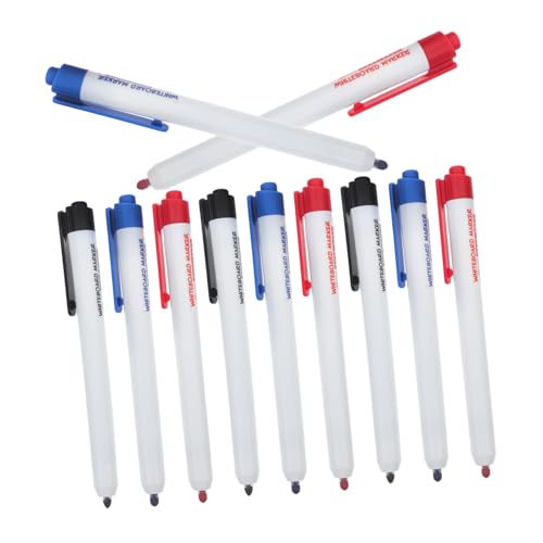 Hemobllo 12 Stück Feinspitze Whiteboard Marker Abwischbar Trockenlöschbare Stifte für Whiteboards Büro Schule Zuhause Vielseitig Einsetzbar Langlebig und Leicht zu Reinigen von Hemobllo