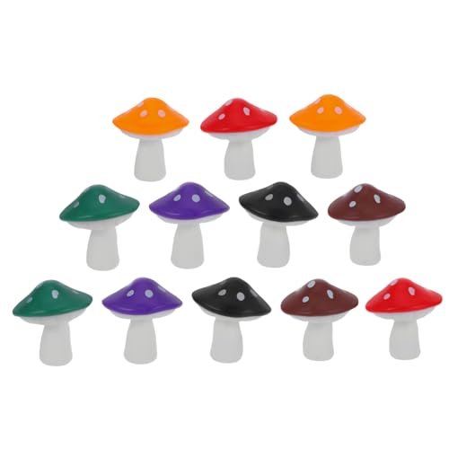 Hemobllo 12 Stück Mini-Pilze Pilzdekor Pilzverzierungen Falsche Pilze Bastelpilz Pilzfiguren Pilzstatue Pilz-Statue Plastik von Hemobllo