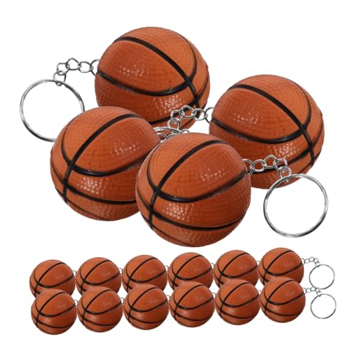 Hemobllo 12 Stück Teiliges Basketball Schlüsselanhänger Realistische PU Mini Sportanhänger Dekorativer Schlüssel und Taschenanhänger Robustes Leichtes Design für Rucksack und Handtasche von Hemobllo