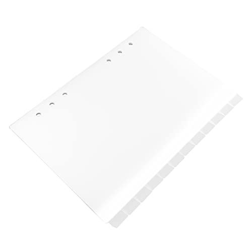 Hemobllo 12 Stück Teiliges Halbtransparente Kunststoff Registerkarten Trennblätter mit Löchern Leichte und Wasserfeste Ordner Divider für Ringbuch Beschriften und Organisieren von von Hemobllo