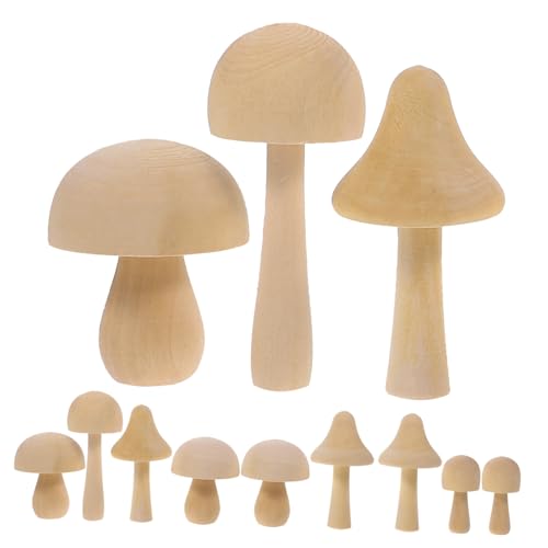 Hemobllo 12 Stück Teiliges Mini Holzpilz Deko zum Bemalen Naturbelassene Kleine Pilzfiguren in Verschiedenen Handgefertigte Holzpilz Statuen für DIY Garten und Wohnraumdekoration Hemobllo 12 Stück Teiliges Mini Holzpilz Deko zum Bemalen Naturbelassene Kleine Pilzfiguren in Verschiedenen Handgefertigte Holzpilz Statuen für DIY Garten und Wohnraumdekoration von Hemobllo