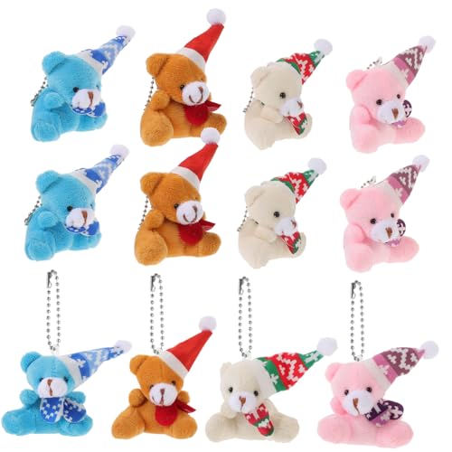 Hemobllo 12 Stück Teiliges Plüschbär Anhänger Niedliche Weihnachtsbär Schlüsselanhänger Weiche Kuscheltier Deko als Party Mitgebsel DIY Bastelzubehör Charmante Tieranhänger Hemobllo 12 Stück Teiliges Plüschbär Anhänger Niedliche Weihnachtsbär Schlüsselanhänger Weiche Kuscheltier Deko als Party Mitgebsel DIY Bastelzubehör Charmante Tieranhänger von Hemobllo