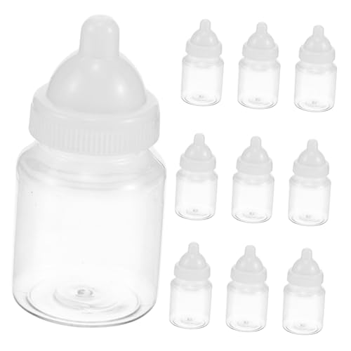 Hemobllo 12 Stück Teiliges Transparente Candy Treats Boxen im Babyflaschen Design mit Weißem Deckel Kreative Wiederverwendbare Geschenkboxen für Shower Geburtstagsfeiern und Kleine von Hemobllo