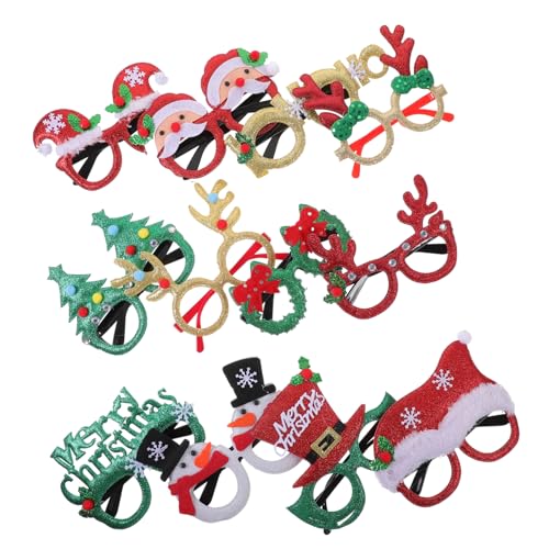 Hemobllo 12 Stück Teiliges Weihnachtsbrillen Partybrillen mit Klassischen Xmas Designs Leuchtenden Farben Wiederverwendbar Sichere Fotorequisiten für Weihnachtsfeier Karneval und von Hemobllo
