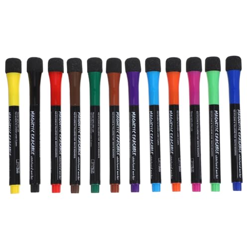 Hemobllo 12Stücke Magnetische Whiteboard Marker Abwischbare Farbmarker für Kreatives Schreiben Trockeneffekte für Klassenzimmer Hemobllo 12Stücke Magnetische Whiteboard Marker Abwischbare Farbmarker für Kreatives Schreiben Trockeneffekte für Klassenzimmer von Hemobllo