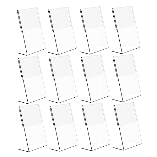 Hemobllo 12Stücke Teiliges Acryl Tischkartenhalter für Hochzeit Stabile Aufsteller für Menüs Tischnummern Werbeanzeigen Transparentes Design für Feiern Veranstaltungen von Hemobllo