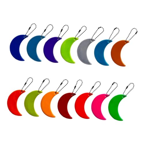 Hemobllo 14 Stück Reflektierender Anhänger Schlüsselanhänger Tag Heller Schlüsselanhänger Kinderwagenreflektor Reflektierender Anhänger Reflektierendes Rucksacketikett von Hemobllo