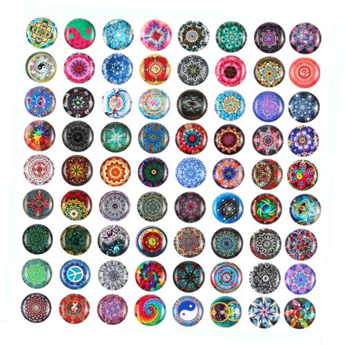 Hemobllo 150 Stück Glassteine Cabochons Gemischte Farben Flache Glasmurmeln für DIY Schmuck Basteln Handwerk Dekoration von Hemobllo