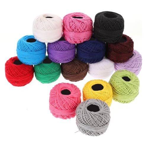Hemobllo 16 Rollen Teiliges Stickgarn Set aus Bunter Baumwolle pro Langlebige Kreuzstich Baumwollfäden für DIY Handarbeiten und Geschenkherstellung Umweltfreundliche Zufällige Farbe von Hemobllo