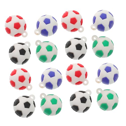 Hemobllo 16 Stück Fußball-anhänger Halskettenzauber Fußball-partygeschenke Fußballdekorationen Fußball-geburtstagsgeschenke Mini-fußbälle Als Gastgeschenke Fußball Für Pvc-weichkleber von Hemobllo