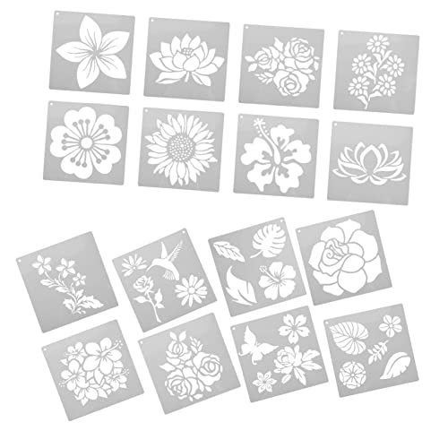 Hemobllo 16 Stück Teiliges Blumen und Pflanzen Schablonen Wiederverwendbare Malvorlagen für Wände Möbel Holz und Schmetterlings und Tropischen Pflanzenmotiven für DIY Bastelprojekte und Hemobllo 16 Stück Teiliges Blumen und Pflanzen Schablonen Wiederverwendbare Malvorlagen für Wände Möbel Holz und Schmetterlings und Tropischen Pflanzenmotiven für DIY Bastelprojekte und von Hemobllo