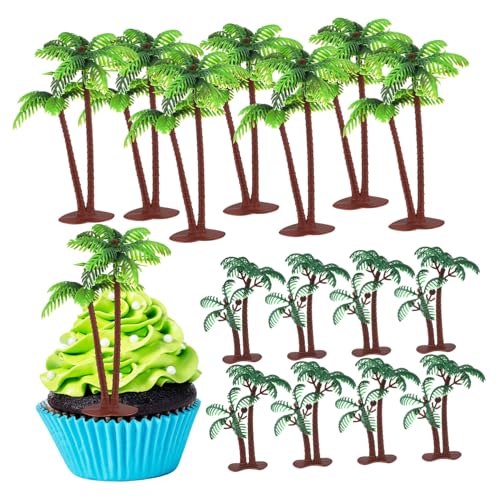 Hemobllo 16 Stück Teiliges Kokospalmen Cake Topper Robustem Kunststoff Miniatur Kokosnussbäume für Tropische Kuchen und Cupcake Dekoration als Hawaiianische Tortendeko für Innenbereiche Hemobllo 16 Stück Teiliges Kokospalmen Cake Topper Robustem Kunststoff Miniatur Kokosnussbäume für Tropische Kuchen und Cupcake Dekoration als Hawaiianische Tortendeko für Innenbereiche von Hemobllo