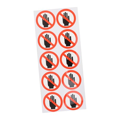 Hemobllo 1Blatt Selbstklebende Warnetiketten Nicht Berühren Sicherheitsaufkleber für Geräte Einfache Anbringung Hinweise für Fabriken und Werkstätten von Hemobllo