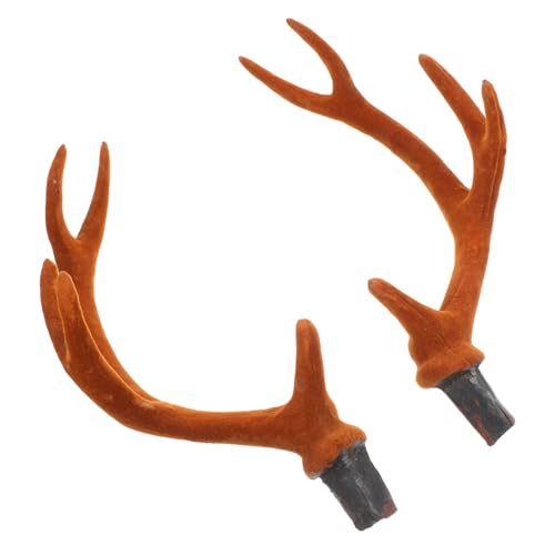 Hemobllo 1Paar Künstliche Dekoration für DIY Haaraccessoires Kunststoff Geweih Requisite für Halloween Cosplay und Partys Realistische Details Vielseitig von Hemobllo
