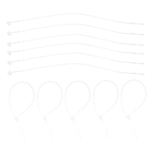 Hemobllo 1Packung Transparentes Verstellbares Sicherheits Tagging Band Langlebige Perlenkette für Etiketten in Einzelhandel Büro und Zuhause Einfach zu Verwenden von Hemobllo