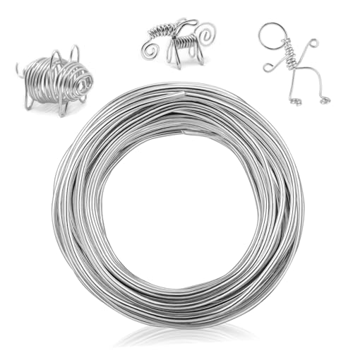 Hemobllo 1Rolle Aluminiumdraht Flexibler Metalldraht zum Basteln für Schmuckherstellung Modellbau und Blumenarrangements Leicht und Langlebig Silberfarben Hemobllo 1Rolle Aluminiumdraht Flexibler Metalldraht zum Basteln für Schmuckherstellung Modellbau und Blumenarrangements Leicht und Langlebig Silberfarben von Hemobllo