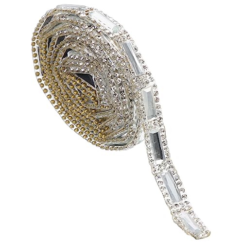 Hemobllo 1Rolle Dekoratives Strassband Selbstklebendes Strass Ribbon für DIY Hochzeitsdekoration Kleidung Geschenkboxen und Mehr Breit Einfach Zuzuschneiden Hitzebeständig von Hemobllo