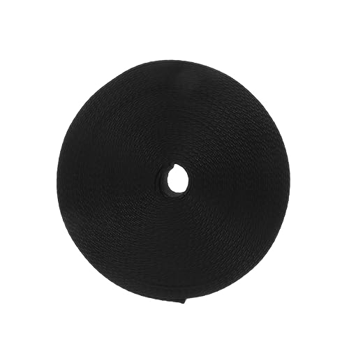 Hemobllo 1Rolle Einfarbiges Schwarzes Band Atmungsaktives und Langlebiges Kleidungsband für Bastelprojekte Dekoration und Imitation Nylon Webbing mit Herringbone Muster von Hemobllo