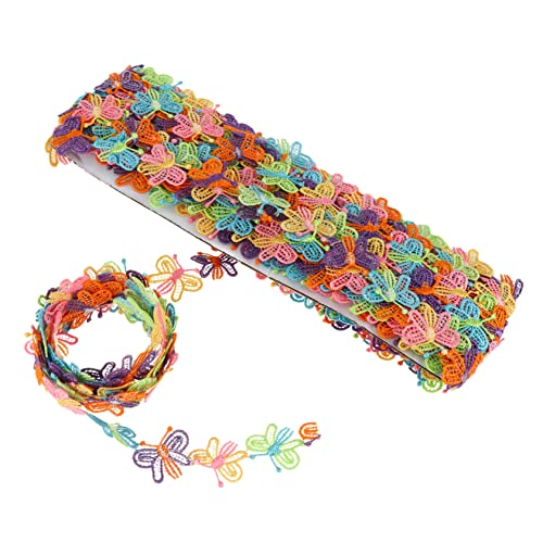 Hemobllo 1Rolle Lace Blumenmusterband Yards Hochwertige Stickerei für DIY Dekoration Kleidung Taschen Hochzeit Handwerk Zubehör für Gestaltung von Hemobllo
