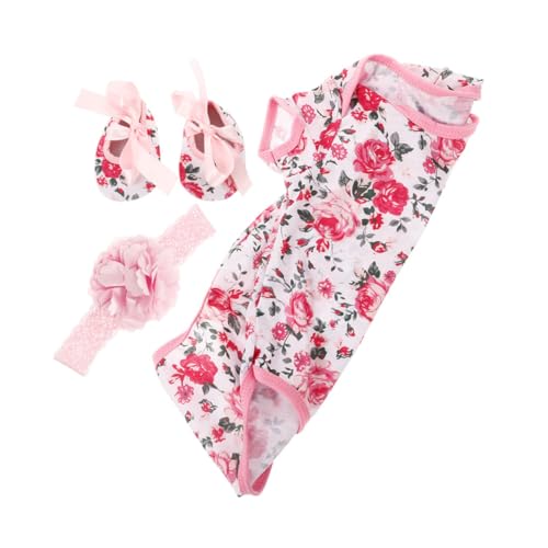 Hemobllo 1Satz Babypuppenkleidung Set für Neugeborene Teiliges Outfit mit Schuhen und Blumenstirnband für Puppen Süßes Design Kleidung Hemobllo 1Satz Babypuppenkleidung Set für Neugeborene Teiliges Outfit mit Schuhen und Blumenstirnband für Puppen Süßes Design Kleidung von Hemobllo